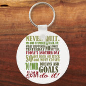 Motivatie: Nooit stoppen Sleutelhanger (Voorkant)