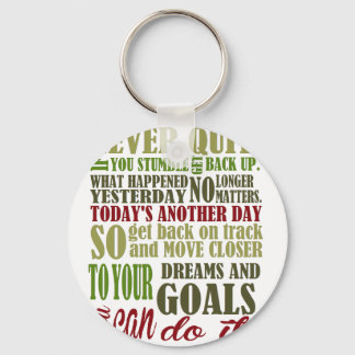 Motivatie: Nooit stoppen Sleutelhanger