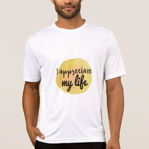 motivatie noteringen voor de appreciatie van het l t-shirt