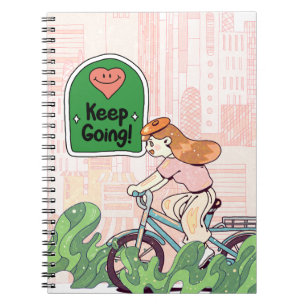 Motivatie Notitieboek Hoesje - "Blijf doorgaan"