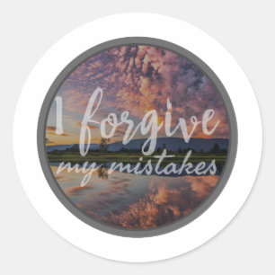 motivatie ochtendcitaten voor zelfaanvaarding ronde sticker