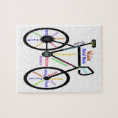 Motivatie of Inspirerend fietswoorden Legpuzzel (Horizontaal)