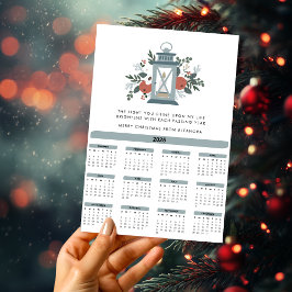 Motivatie offerte 2025 Kalender Bloemen Feestdagenkaart