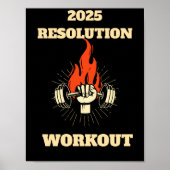 Motivatie offerte 2025 Resolution Workout Poster (Voorkant)