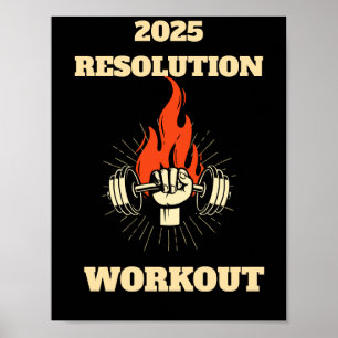 Motivatie offerte 2025 Resolution Workout Poster