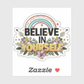 Motivatie offerte - Geloof in jezelf Sticker (Vel)