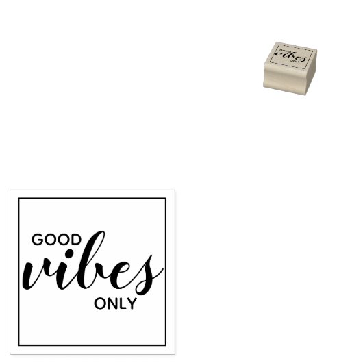 Motivatie offerte Goede Vibes alleen bevestiging Rubberstempel (Gestempeld)