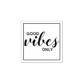 Motivatie offerte Goede Vibes alleen bevestiging Rubberstempel (Afrduk)