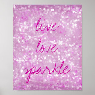 Motivatie offerte Live Love Sparkle Poster