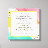 Motivatie offerte Maak uw eigen Abstracte kunst Canvas Afdruk (Voorkant)