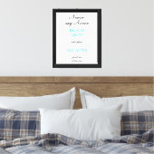 Motivatie offerte Modern Script Custom Canvas Afdruk (Insitu (Slaapkamer))