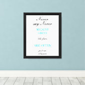 Motivatie offerte Modern Script Custom Canvas Afdruk (Insitu (Houten vloer))