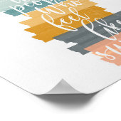 Motivatie offerte pastel kleuren kunst poster (Hoek)