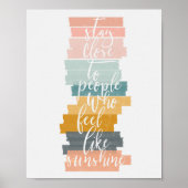 Motivatie offerte pastel kleuren kunst poster (Voorkant)