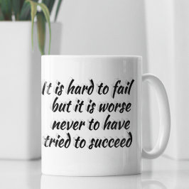 Motivatie offerte proberen te volgen koffiemok