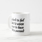 Motivatie offerte proberen te volgen koffiemok (Voorkant links)