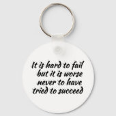 Motivatie offerte proberen te volgen sleutelhanger (Achterkant)