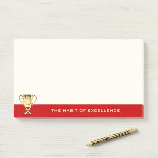 Motivatie offerte sportbusiness coach Golden Post-it® Notes (Op bureau)