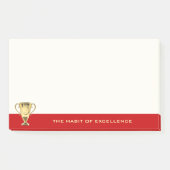 Motivatie offerte sportbusiness coach Golden Post-it® Notes (Voorkant)
