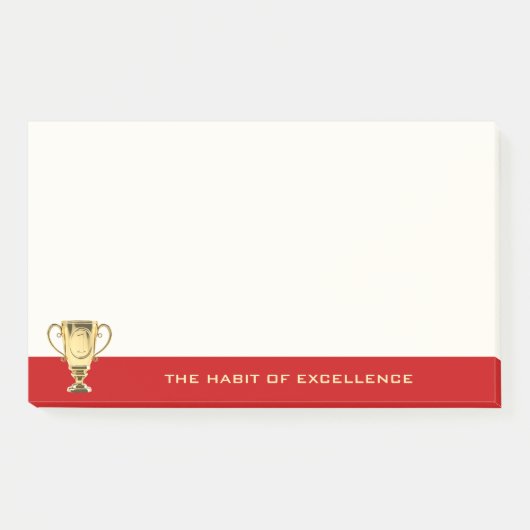 Motivatie offerte sportbusiness coach Golden Post-it® Notes (Voorkant)