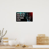Motivatie offerte voor Boxing Girl Workout Poster (Keuken)