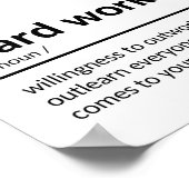 Motivatie offerte voor hard werken poster (Hoek)