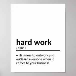 Motivatie offerte voor hard werken poster