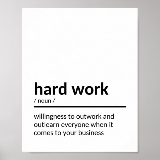 Motivatie offerte voor hard werken poster (Voorkant)