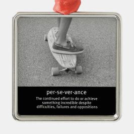 Motivatie offerte voor longboard metalen ornament