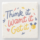 Motivatie offertekunst stenen onderzetter (Voorkant)