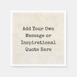 Motivatie offertes, namen, sms'jes maken uw eigen servet