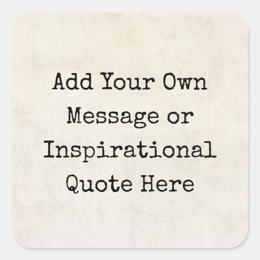 Motivatie offertes, namen, sms'jes maken uw eigen vierkante sticker (Voorkant)