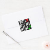 Motivatie offertes over het leven vierkante sticker (Envelop)