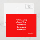 Motivatie om briefkaarten te slagen (Voorkant / Achterkant)