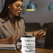 Motivatie om in je te geloven mok