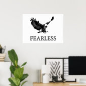Motivatie onbevreesd Landing Eagle Poster (Thuiskantoor)