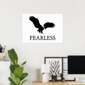 Motivatie onbevreesd Landing Eagle Poster (Thuiskantoor)