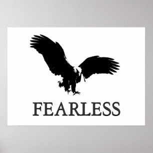 Motivatie onbevreesd Landing Eagle Poster