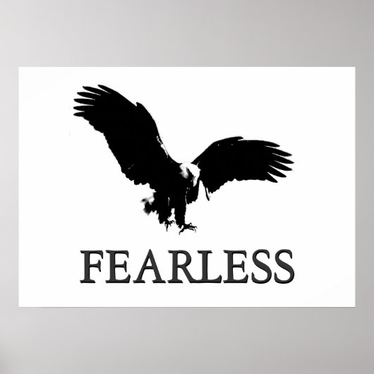 Motivatie onbevreesd Landing Eagle Poster (Voorkant)