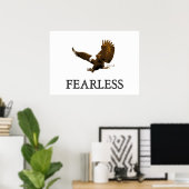 Motivatie onbevreesd Landing Eagle Poster (Thuiskantoor)