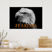 Motivatie onbevreesd leiderschap Eagle Poster (Keuken)