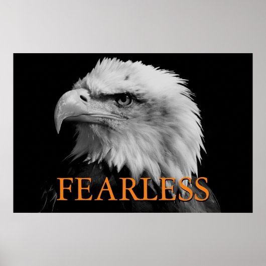 Motivatie onbevreesd leiderschap Eagle Poster (Voorkant)