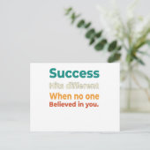Motivatie ondernemersofferte Retro Success Briefkaart (Staand voorkant)