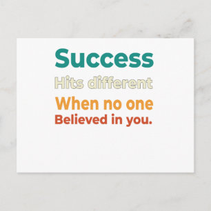 Motivatie ondernemersofferte Retro Success Briefkaart