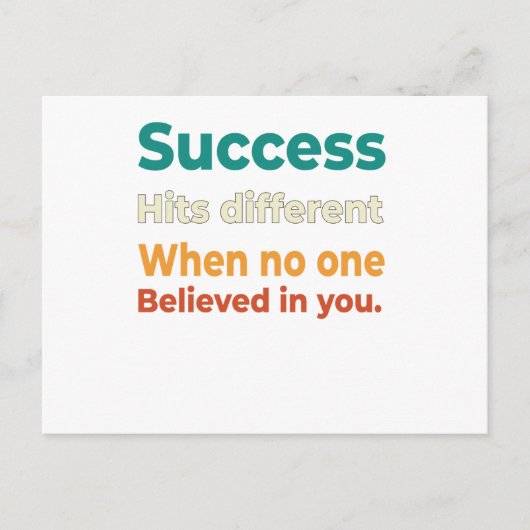 Motivatie ondernemersofferte Retro Success Briefkaart (Voorkant)