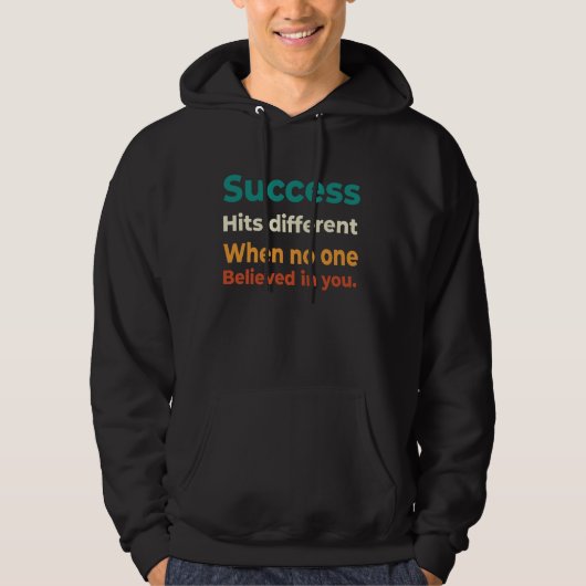 Motivatie ondernemersofferte Retro Success Hoodie (Voorkant)