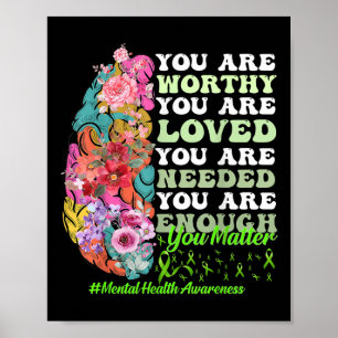 Motivatie Ondersteuning Krijger Mentale Gezondheid Poster