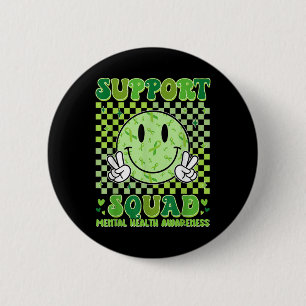 Motivatie ondersteuning Squad Warrior Mental Healt Ronde Button 5,7 Cm