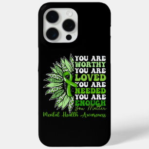 Motivatie ondersteuning Warrior Mental Health Awar iPhone 15 Pro Max Hoesje