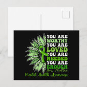 Motivatie ondersteuning Warrior Mental Health Awar Feestdagenkaart (Voorkant / Achterkant)